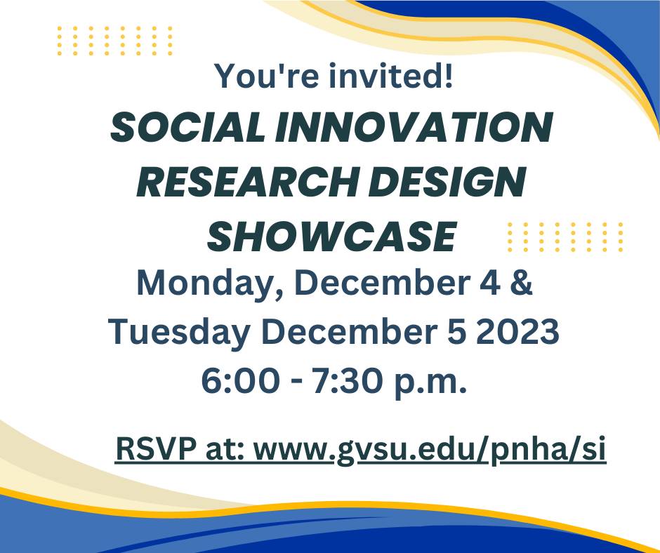 Your Invited! Social  Innovation Master's Project Presentations Winter 2023 April 6, 2023. 6:00-8:00 pm - virtual